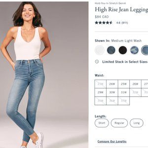 High Rise Jean Legging - Abercrombie + Fitch
